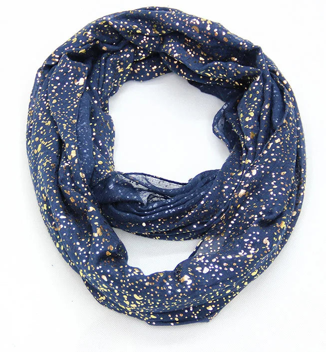 Snood Marine  Paillettes Femme