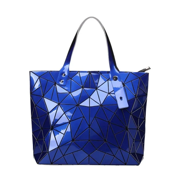 Sac Tote Argenté Mosaïque bleu