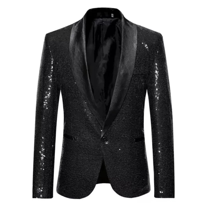 Veste Costume Paillette Homme noir