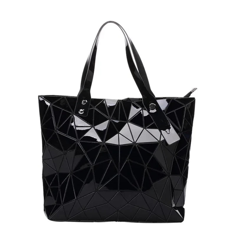 Sac Tote Argenté Mosaïque noir