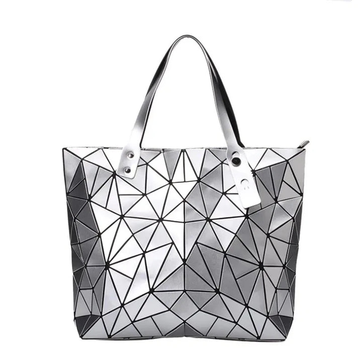 Sac Tote Argenté Mosaïque Argenté