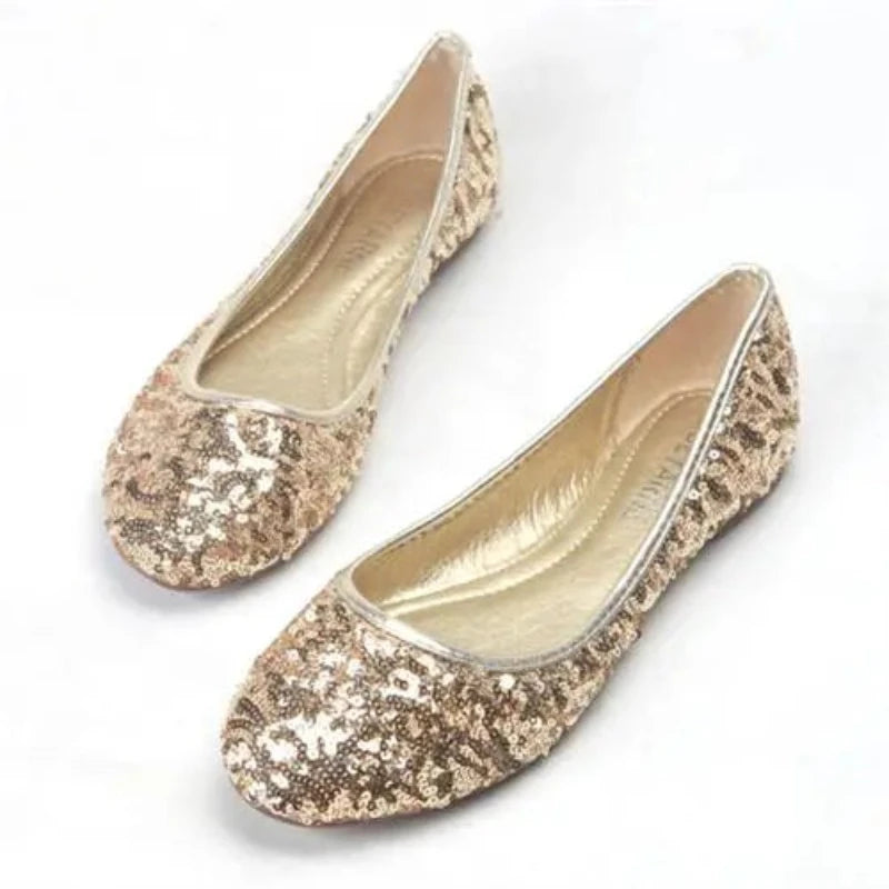 Ballerine Paillette Femme champagne