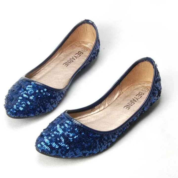 Ballerine Paillette Femme bleue