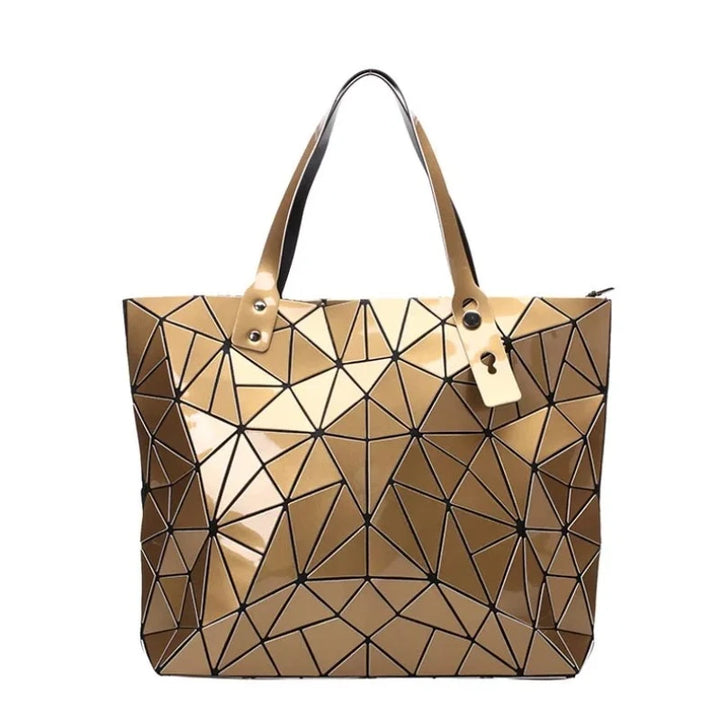 Sac Tote Argenté Mosaïque Bronze