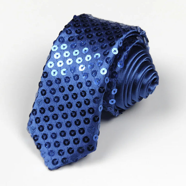 Cravate à Paillette Homme Femme Bleu