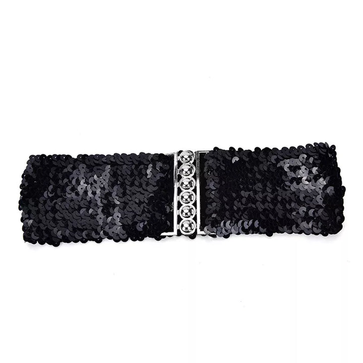 Ceinture Large Paillette noire