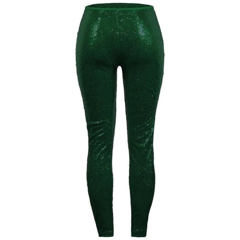 Legging Paillette Pour Femme vert