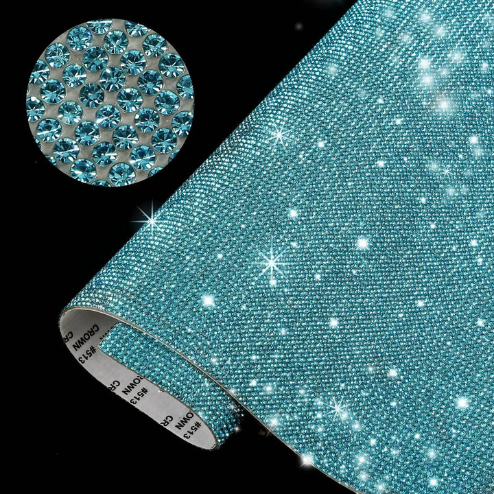 Feuille Autocollant Strass Turquoise