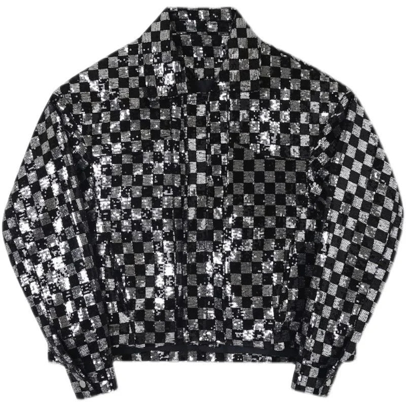 Veste damier homme sale