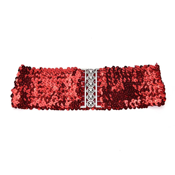 Ceinture Large Paillette rouge