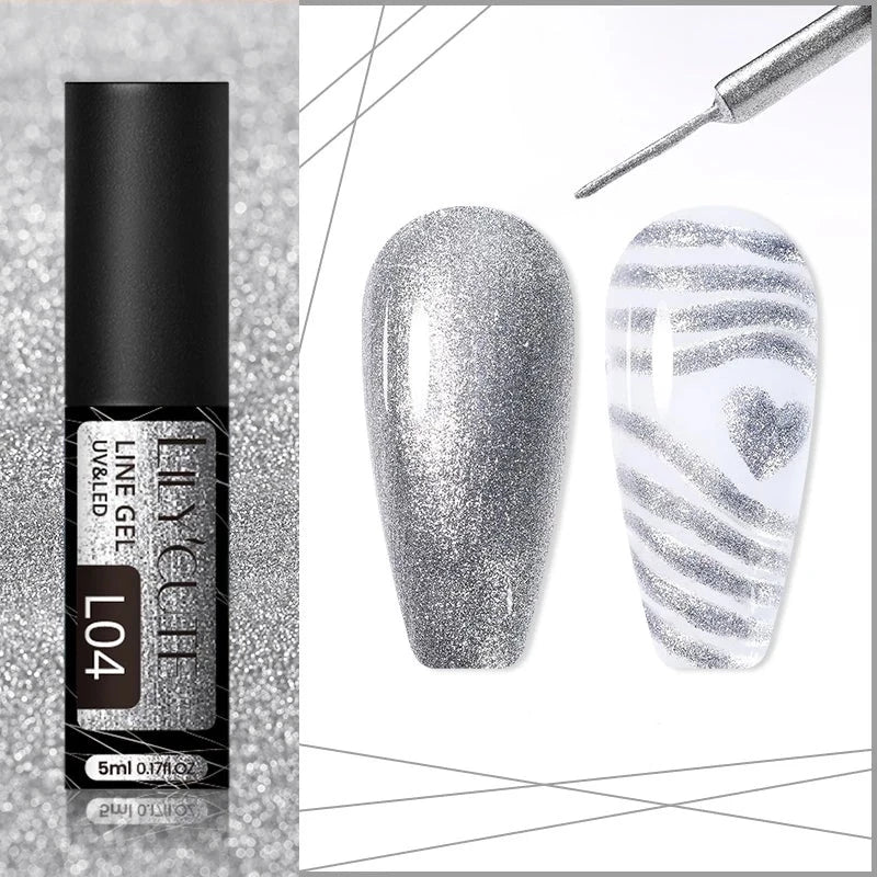 Gel Pailleté Ongles argenté