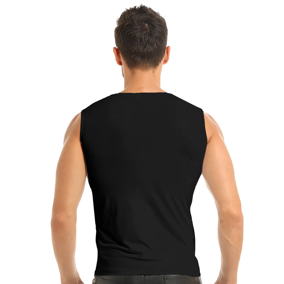 Débardeur à paillettes pour homme - Sans manches - Brillant - Métallique brillant - Haut sans manches - Style urbain - Disco - Fête - Carnaval - Costume de muscle rétro - T-shirt de loisirs, gris, L Débardeur à paillettes pour homme - Sans manches - Brillant - Métallique brillant - Haut sans manches - Style urbain - Disco - Fête - Carnaval - Costume de muscle rétro - T-shirt de loisirs, gris, L