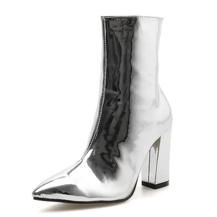 Bottines Dorées Femme Argent