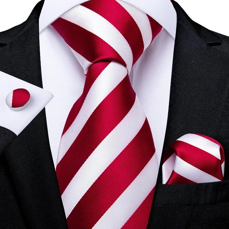 Cravate Rouge Blanc  Homme
