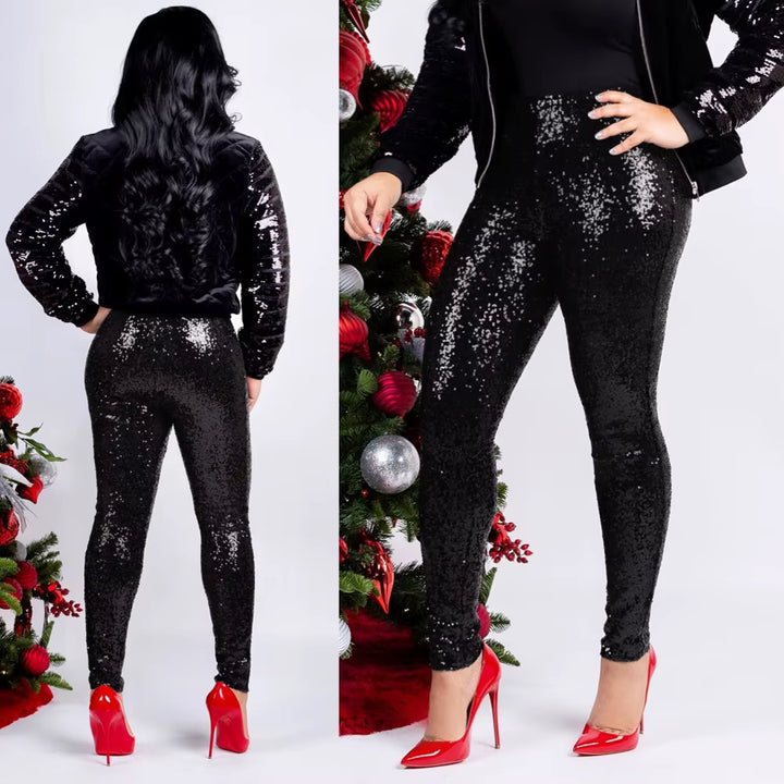Legging Pailleté Noir