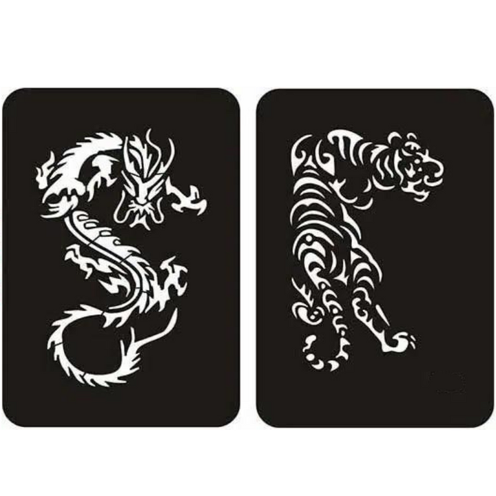 Pochoir Pour Tatouage dragon tigre