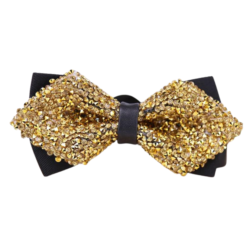 Noeud Papillon Strass or