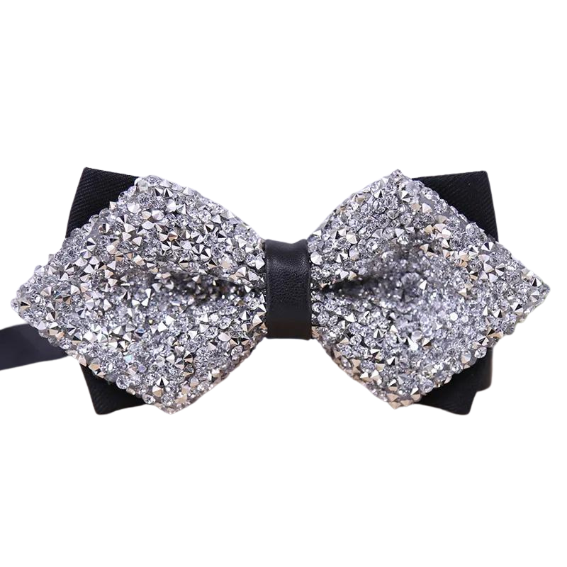 Noeud Papillon Strass argent