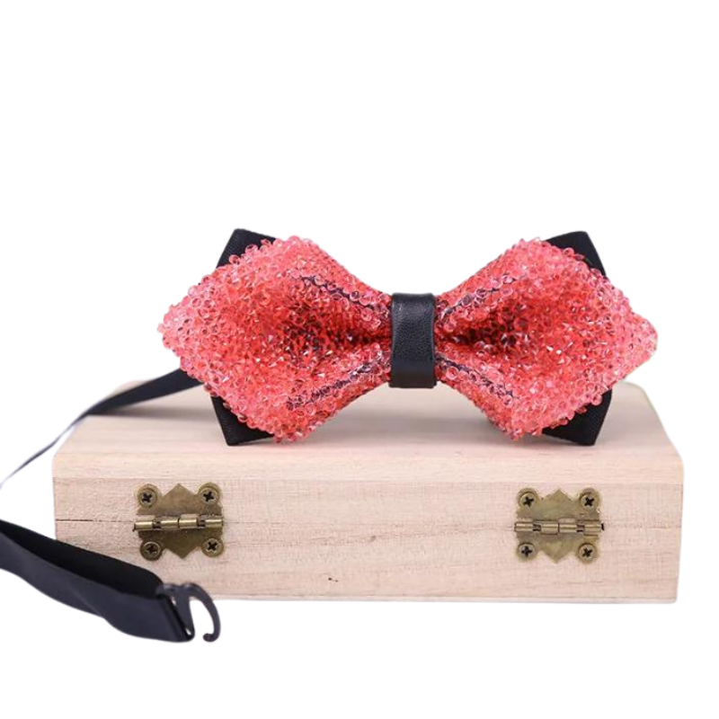 Noeud Papillon Strass rouge