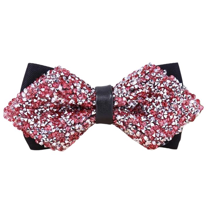Noeud Papillon Strass rouge blanc