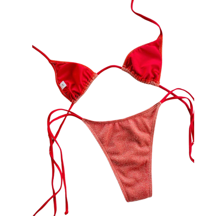 Maillot de bain à Paillette rouge