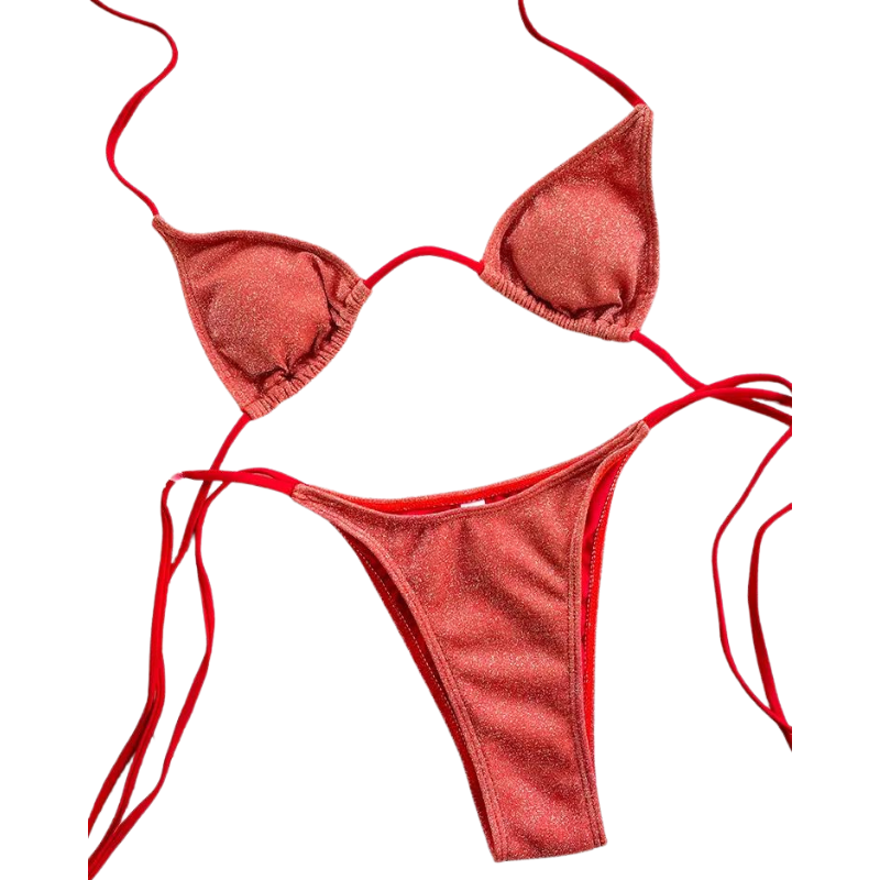 Maillot de bain à Paillette rouge