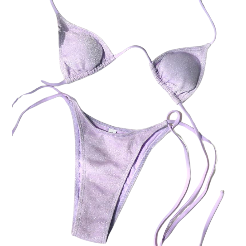 Maillot de bain à Paillette violet