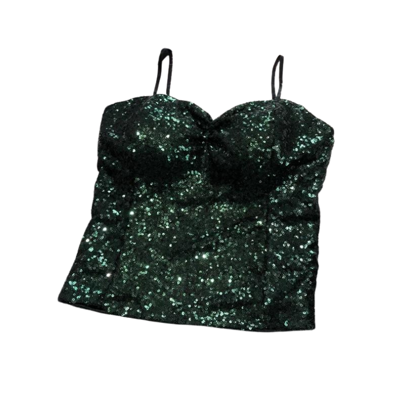 Bustier Paillette vert