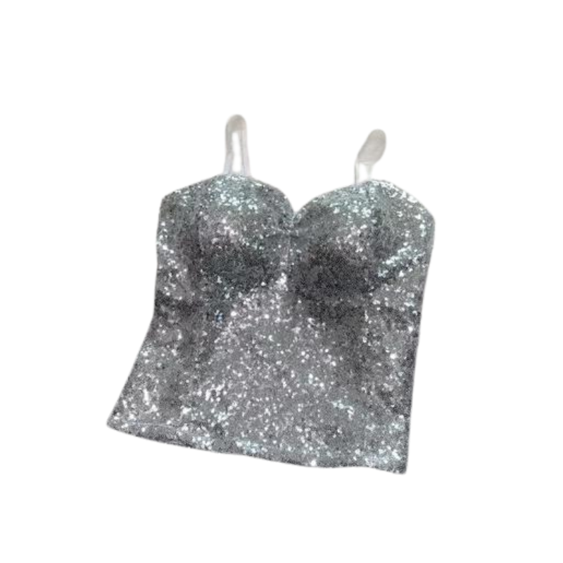 Bustier Paillette argent