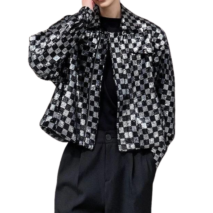 Veste Paillette Homme Damier 