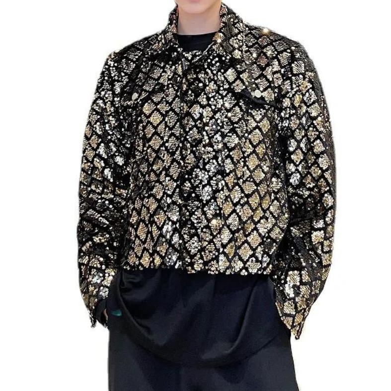 Costumes et Vestes Homme Strass et Paillettes Veste Paillette