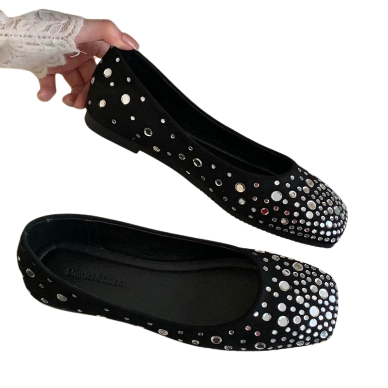 Ballerine Strass Femme noir