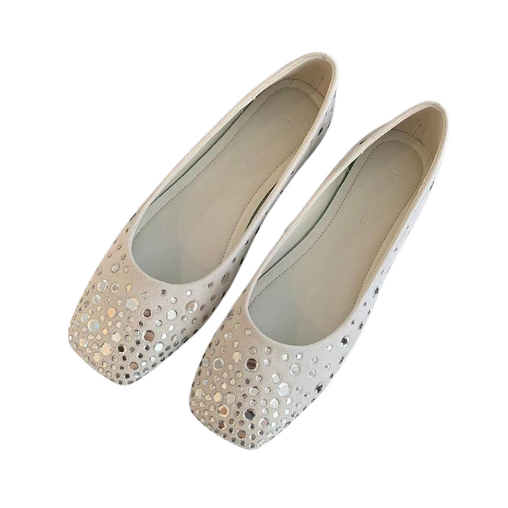 Ballerine Strass Femme blanc