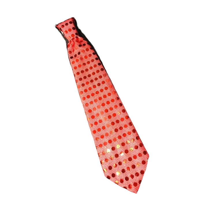 Cravate Paillette LED rouge