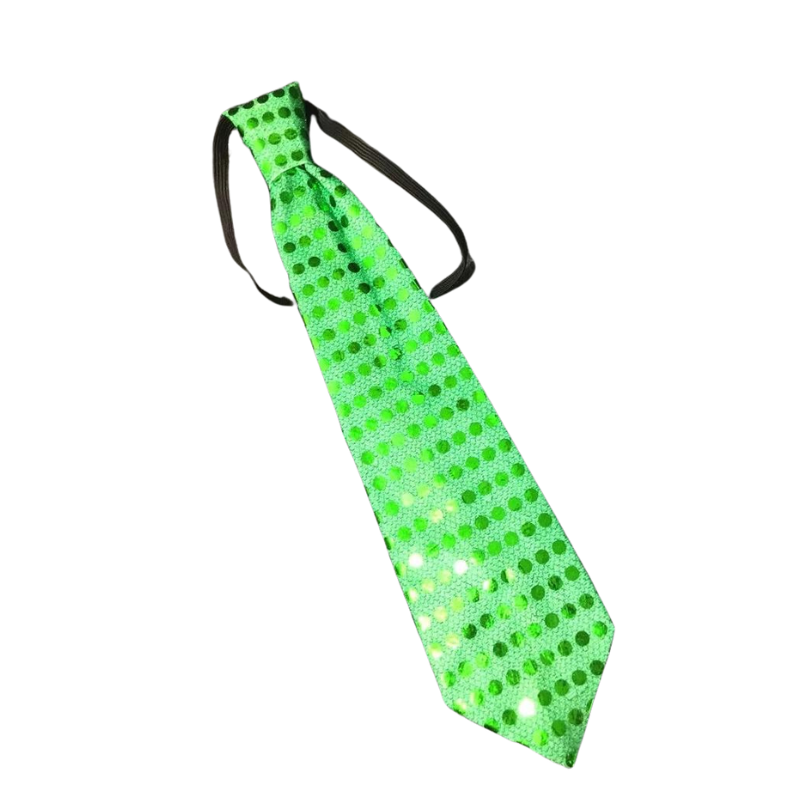 Cravate Paillette LED vert