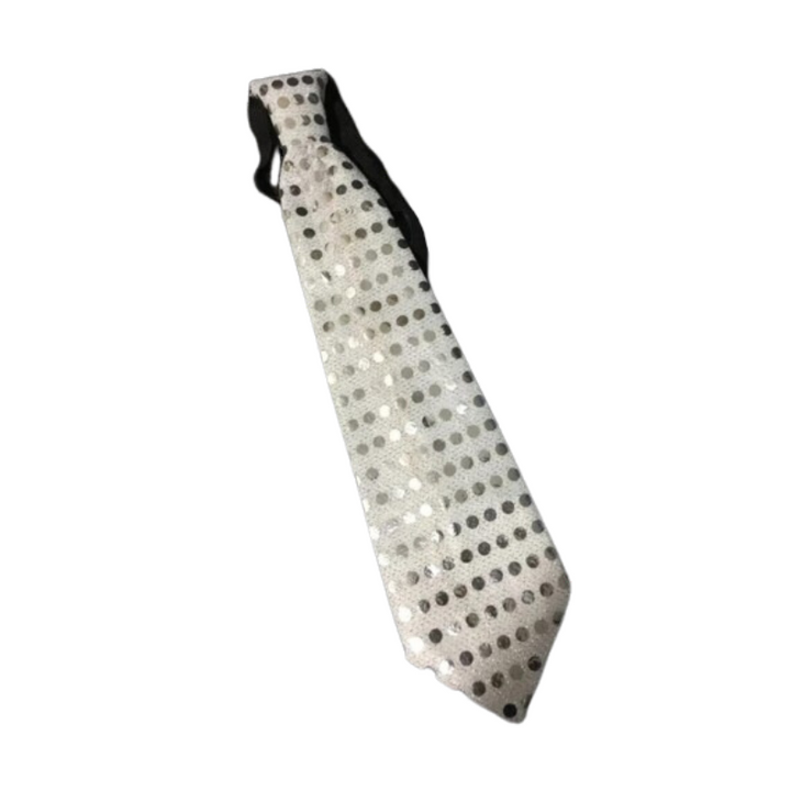 Cravate Paillette LED gris