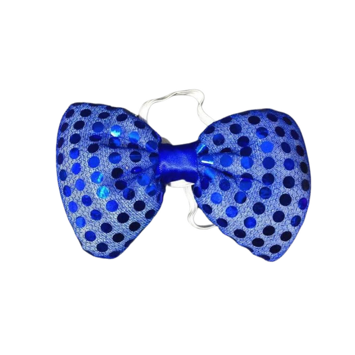 Noeud Papillon Paillette LED bleu