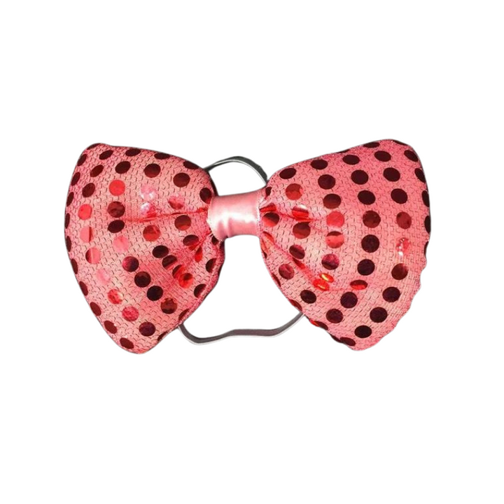 Noeud Papillon Paillette LED rouge