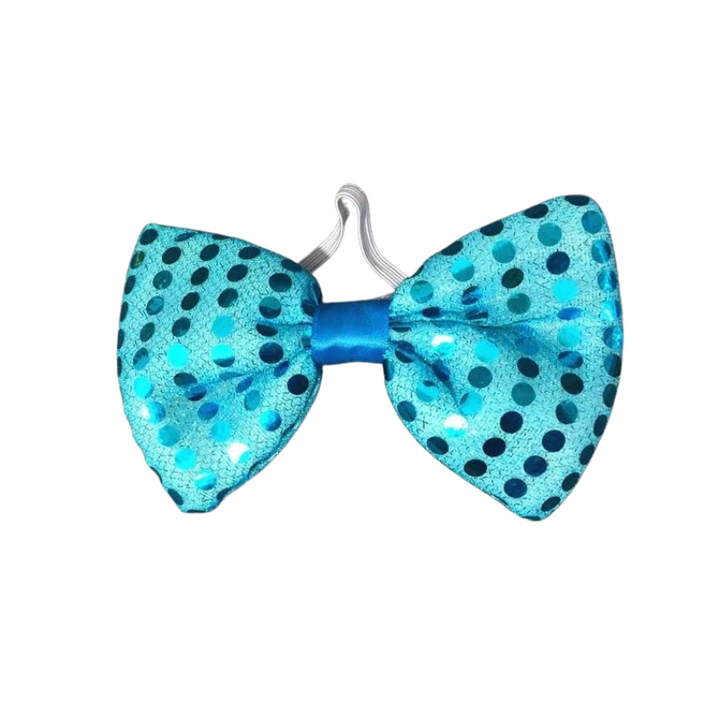 Noeud Papillon Paillette LED bleu ciel