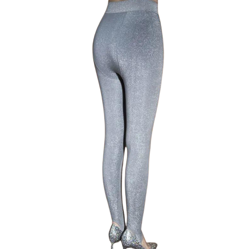 Legging Paillette argent