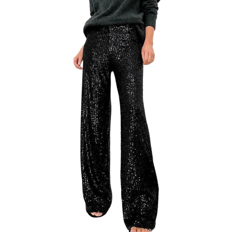 Pantalon Paillette Femme noir