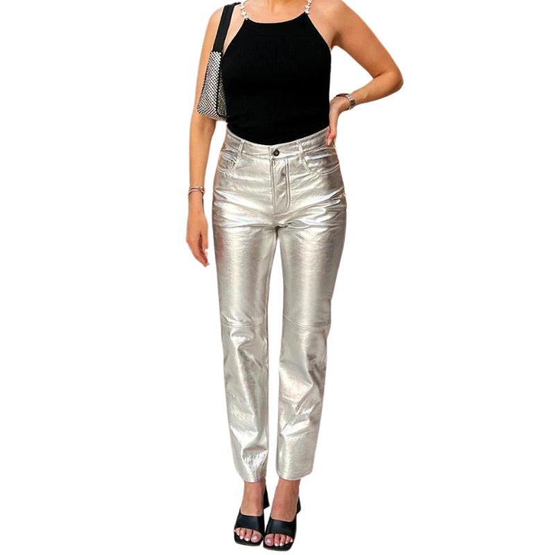 Pantalon Argenté Femme