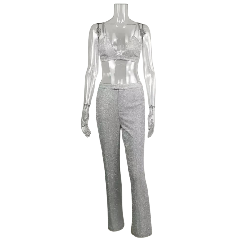 Costume Paillette Femme Pantalon