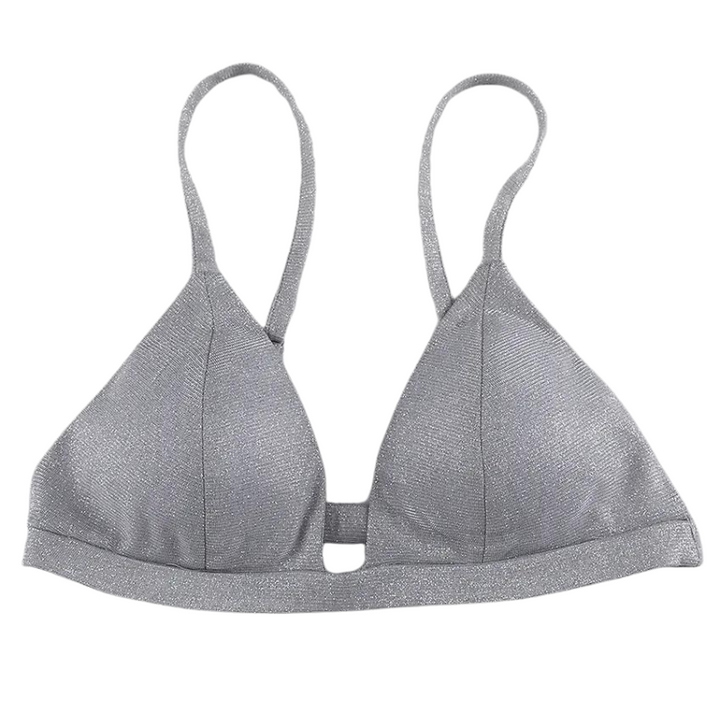 soutien gorge Femme Paillette argent