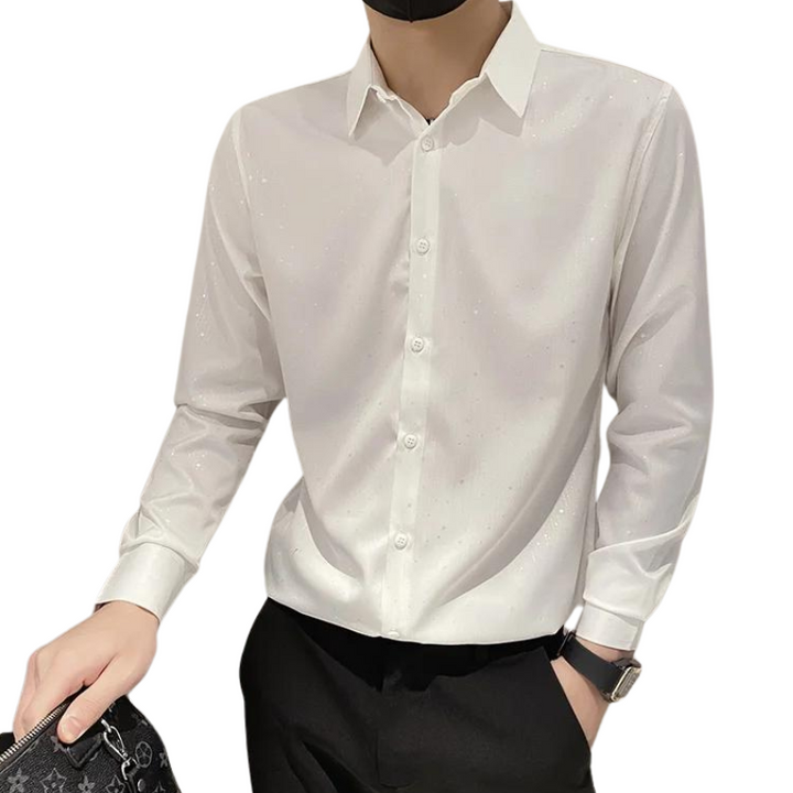 Chemise blanche  Homme Paillette Etoiles