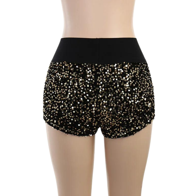 Short Paillette Taille Haute Sexy