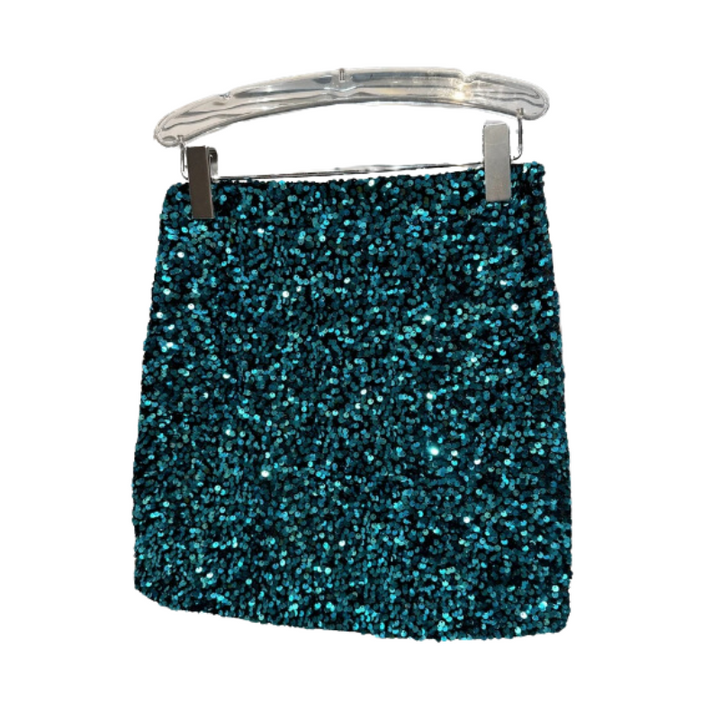 Jupe Courte Sequin bleu