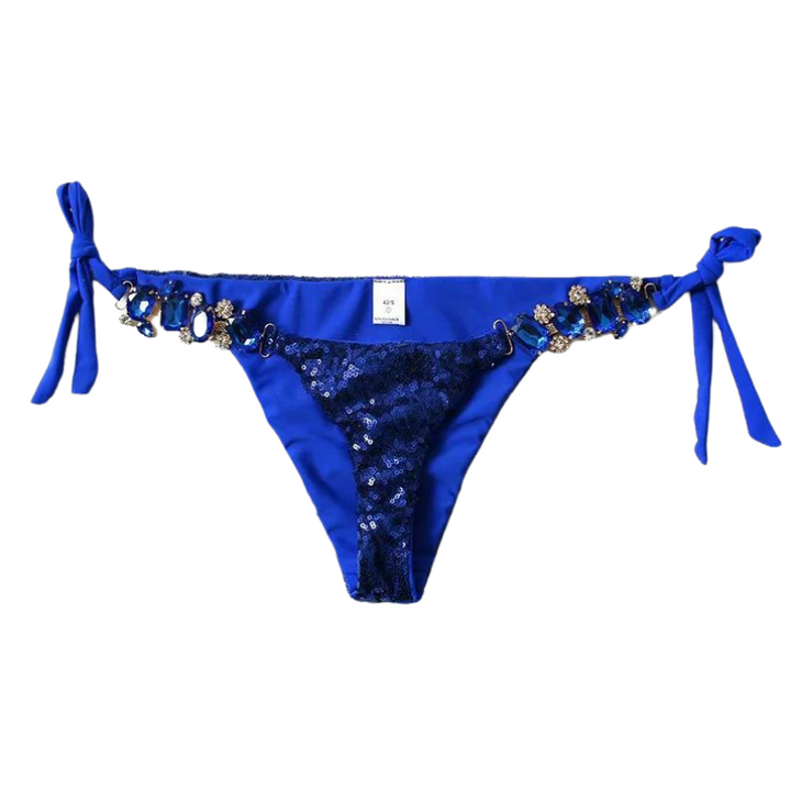 Bikini Pailleté Strass bleu