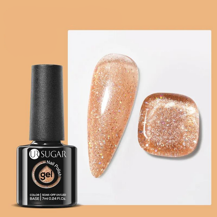 Gel à Ongles Pailleté orange