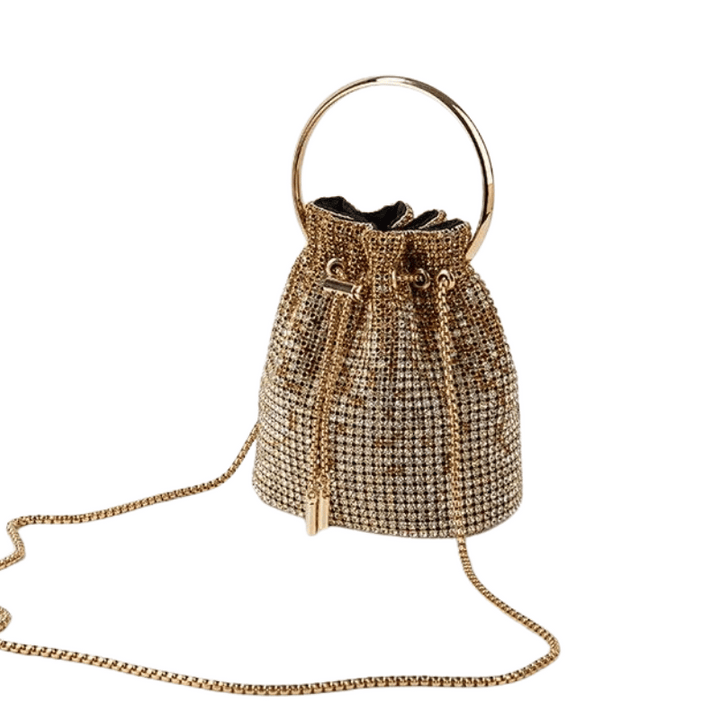 Sac Strass Seau dore